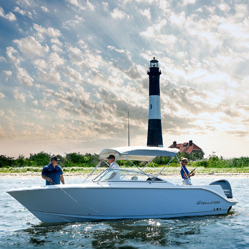 Runabout fueraborda - 236 DC - Sailfish - escalonado / con doble consola / bow-rider