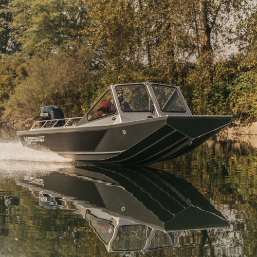 Jon boat fueraborda - 20' ALASKAN  - Wooldridge - open / con doble consola / de pesca deportiva