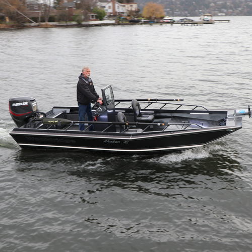 Jon boat fueraborda - ALASKAN XL - Wooldridge - open / con consola central / de pesca deportiva