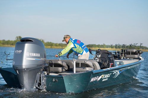 Jon boat fueraborda - 2170 Blackhawk - War Eagle - con consola central / con consola lateral / de pesca deportiva