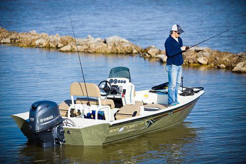Jon boat fueraborda - 761 Blackhawk - War Eagle - con consola central / con consola lateral / de pesca deportiva