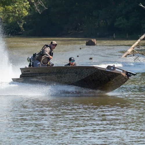 Jon boat fueraborda - BAYOU 180 - Xpress - gasolina / con fondo plano / open