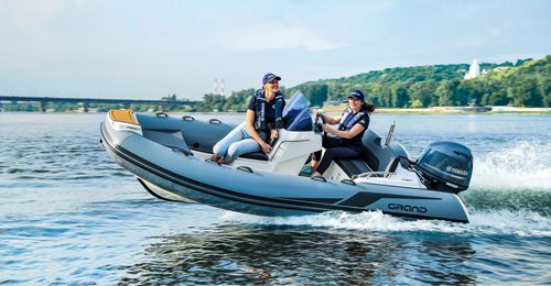Embarcación neumática fueraborda - G420 - GRAND Inflatable Boats - semirrígida / open / con consola lateral