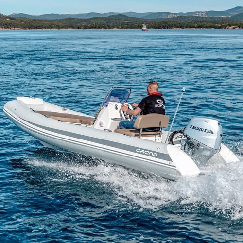 Embarcación neumática fueraborda - S470N - GRAND Inflatable Boats - semirrígida / open / con consola lateral