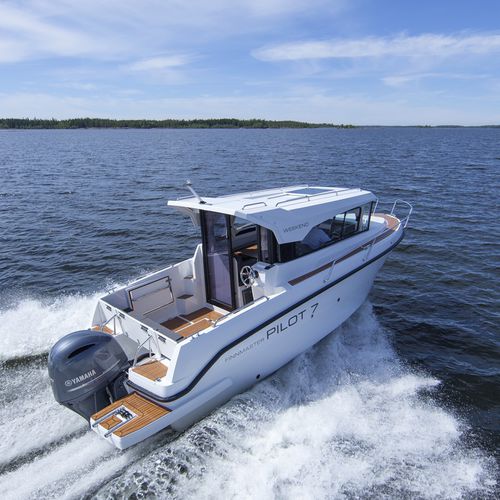 Walkaround fueraborda - PILOT 7 W - Finnmaster Boats Oy - con caseta de timón / de pesca deportiva / de aluminio