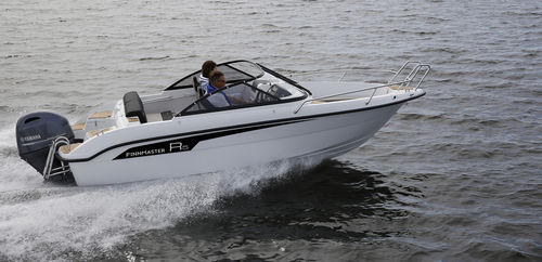 Runabout fueraborda - R5 - Finnmaster Boats Oy - con doble consola / open / de aluminio
