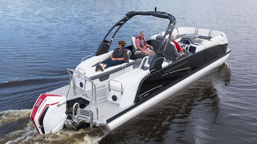Barco pontón fueraborda - VOGUE® 27 XT - Bateaux Princecraft - open / con consola lateral / de esquí acuático