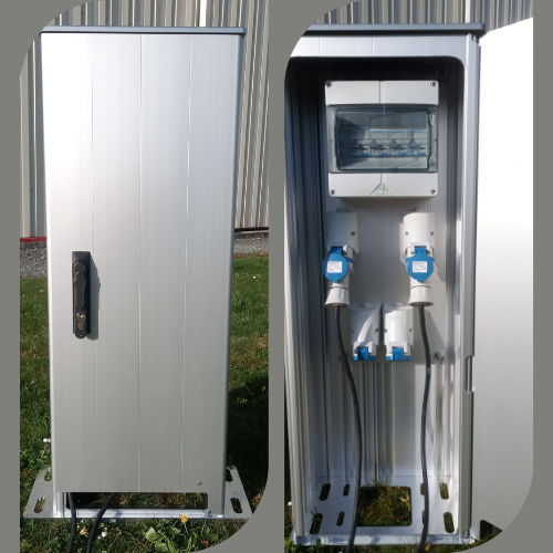 Torreta para pantalán - BORNE ELECTRIQUE - Ruban Bleu - de recarga eléctrica / de acero inoxidable