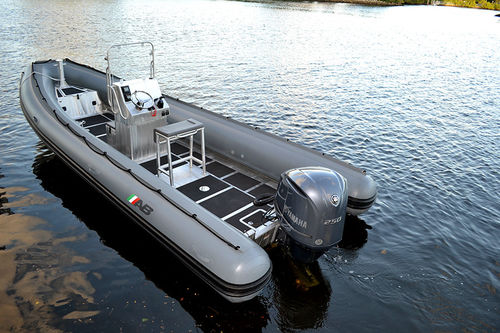 Barco profesional fueraborda - A24-XHD - AB Inflatables - de aluminio / embarcación neumática semirrígida