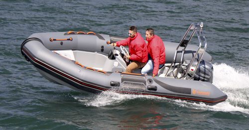 Barco profesional barco utilitario - WB-480 - Narwhal - embarcación de apoyo al buceo / fueraborda / embarcación neumática semirrígida