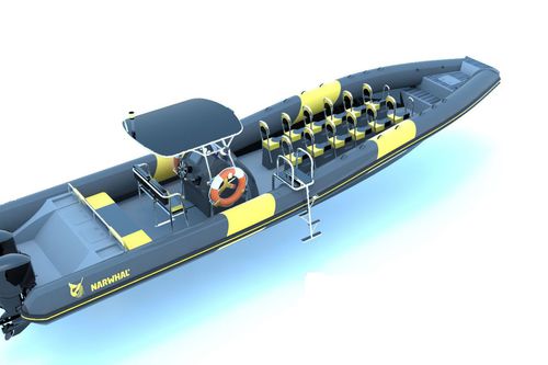 Barco profesional barco turístico - ORCA 1200 - Narwhal - fueraborda / embarcación neumática semirrígida