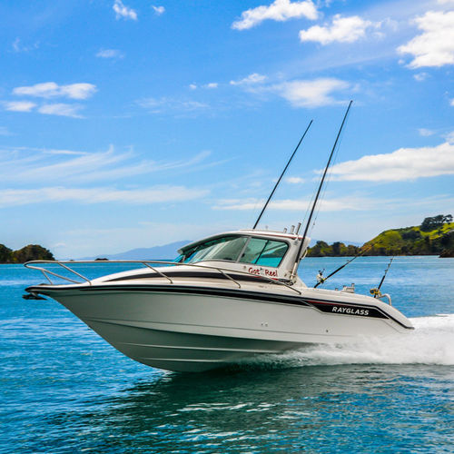 Cabin-cruiser fueraborda - LEGEND 2500 - Rayglass Boats - con hard-top / de pesca deportiva