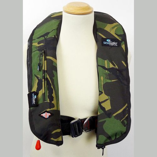 Chaleco salvavidas inflable - I-Zip – Green Camo - Seasafe Systems Ltd - 170 N / ISO 12402-3 / ISO12401