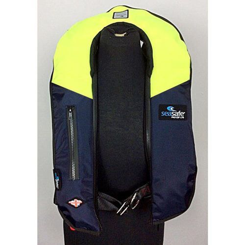 Chaleco salvavidas inflable - I-Zip – Navy & Yellow - Seasafe Systems Ltd - 170 N / ISO 12402-3 / ISO12401
