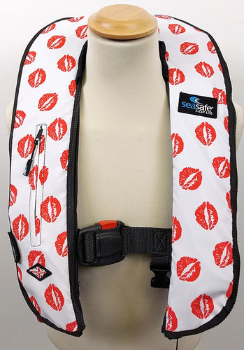 Chaleco salvavidas inflable - I-Zip – Red Lips - Seasafe Systems Ltd - 170 N / ISO 12402-3 / unisex