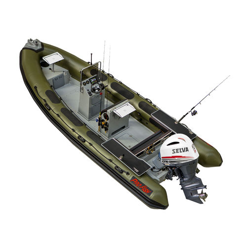 Barco profesional embarcación de apoyo al buceo - 660 PRO - Selva Marine - Ribs - barco de pesca profesional / fueraborda / con casco rígido