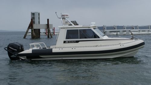 Barco profesional embarcación piloto - T240XL CABIN - Titan - fueraborda / embarcación neumática semirrígida