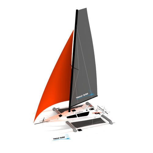 Trimarán - 8.5 - Tricat - de regata y crucero / con bauprés