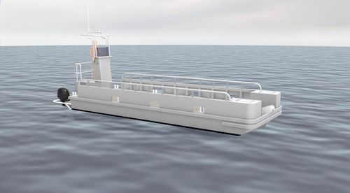 Barco profesional embarcación de apoyo al buceo - PLATE 8.0 - Chantier Naval Delavergne - embarcación de servicio portuario / multicasco / fueraborda