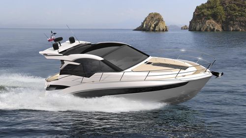 Barco cabinado intraborda - 425 HTS - Galeon - bimotor / con hard-top / con cockpit cerrado