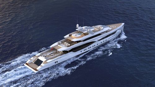 Megayate de crucero - MITO 76 - Admiral yachts - raised pilothouse / de acero / proa vertical