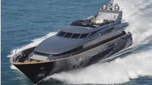Superyate de crucero - M/Y FRAMURA - Admiral yachts - con fly / de desplazamiento / aleación de aluminio