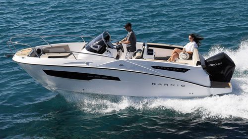 Barco open fueraborda - SL691 - Karnic - con consola central / 8 personas máx. / con solárium