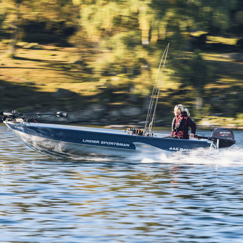Bote fueraborda - SPORTSMAN 445 BASIC - Linder - open / de pesca deportiva / de salvamento