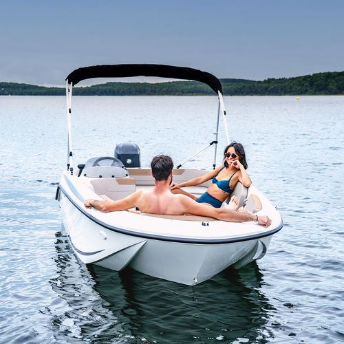 Bote fueraborda - 475 aXess - Quicksilver Boats - open / con consola lateral / 5 personas máx.