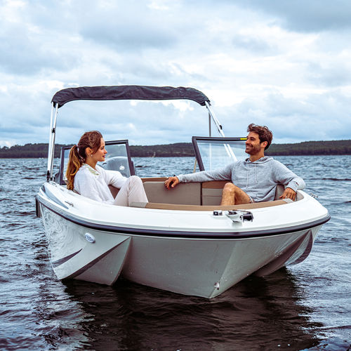 Runabout fueraborda - 525 aXess - Quicksilver Boats - con doble consola / bow-rider / open