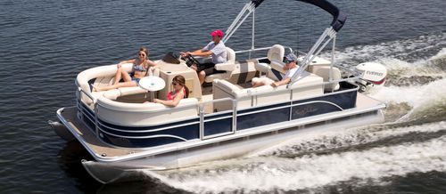 Barco pontón fueraborda - 8520 C-N-F EXP - Sunchaser Corp - de pesca deportiva / 10 personas máx.