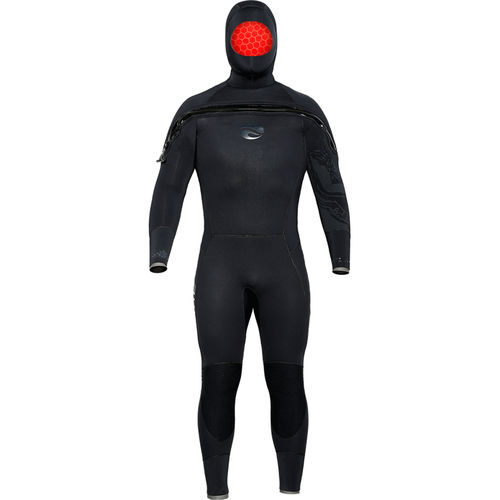 Traje húmedo de buceo - VELOCITY ULTRA - Bare Divewear - de manga larga / de una pieza / con capucha