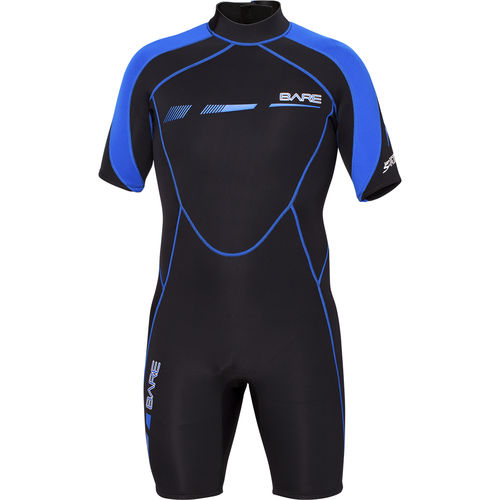 Traje húmedo de buceo - SPORT S-FLEX  - Bare Divewear - de una pieza / shorty / de mangas cortas