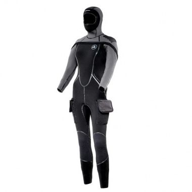 Traje húmedo de buceo - SU8160110MS - Apeks - con capucha / de una pieza / de manga larga