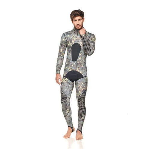 Traje húmedo para pesca submarina - PIRAÑA - Seac sub - de manga larga / con capucha / de dos piezas