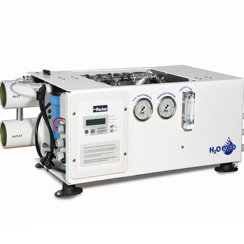 Desalinizador para yate - H2O ECO - Parker Hannifin - de ósmosis inversa / de recuperación de energía / 24 V