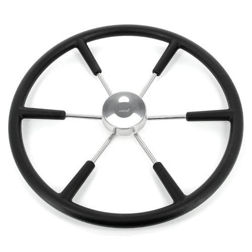 Volante para barco de motor de acero inoxidable - KS55Z - VETUS - barnizado con poliuretano / racing / 6 radios