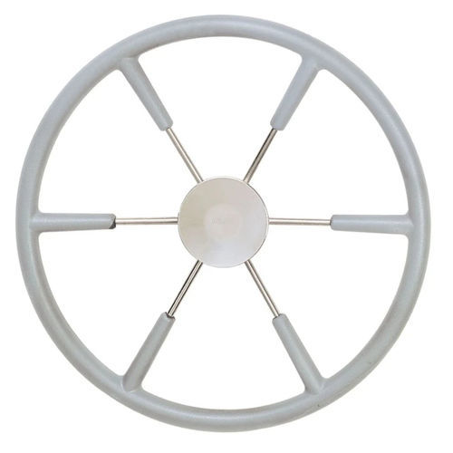 Volante para barco de motor de acero inoxidable - KS series - VETUS - barnizado con poliuretano / tradicional / 6 radios