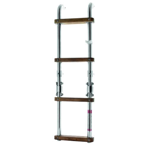 Escalera para barco - SLFM4A - VETUS - plegable / de baño / de acero inoxidable
