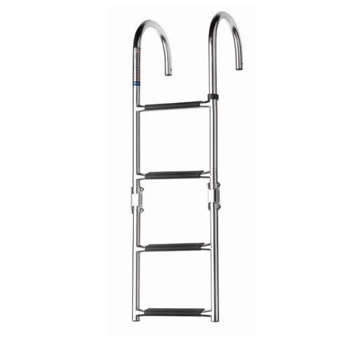 Escalera para barco - SLFB4A - VETUS - plegable / de baño / de acero inoxidable