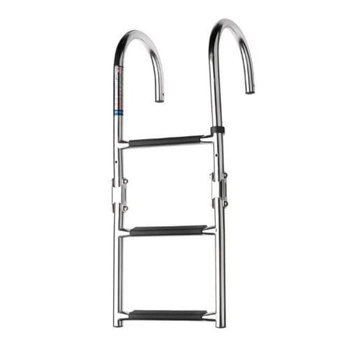 Escalera para barco - SLFB3A - VETUS - plegable / de baño / de acero inoxidable