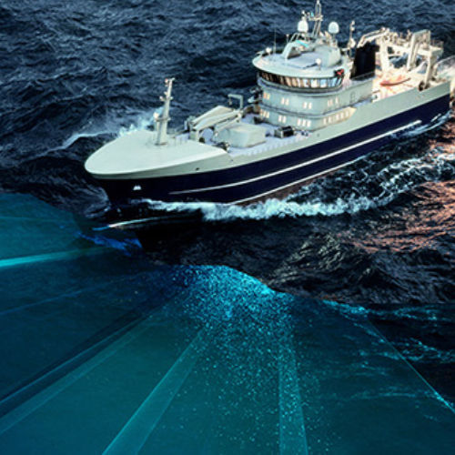 Sónar para buque - SN90 - Simrad - de muestreo lateral / electrónico
