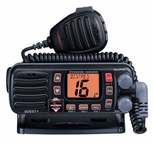 Radio para barco - QUEST+ GX1256S - Standard horizon - fija / VHF / resistente al agua
