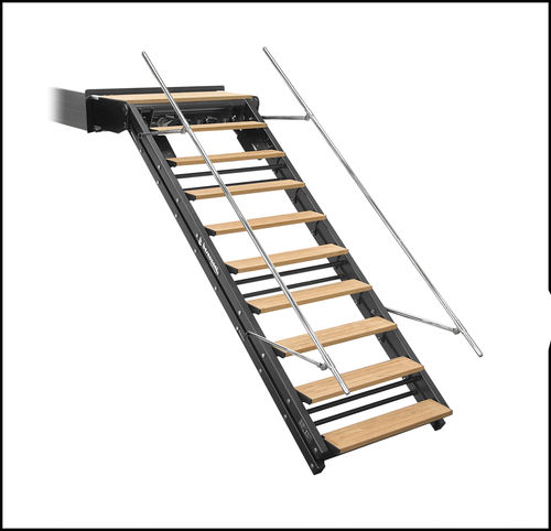 Escalera para yate - SI 407 AQUARIUS - Besenzoni SpA - abatible / de embarque / para plataforma