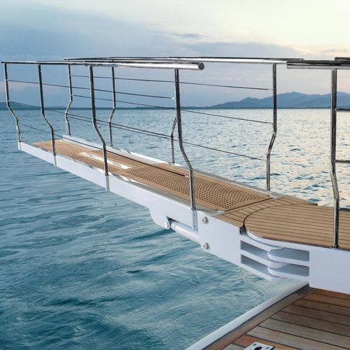 Pasarela para barco - PI 479 G - Besenzoni SpA - para yate / telescópica / pivotante