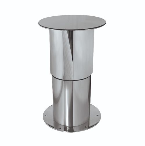 Pie de mesa ajustable - T 275  Automatic - Besenzoni SpA - telescópico / eléctrico / de acero inoxidable