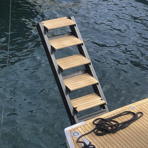 Escalera para barco - SPE series - Besenzoni SpA - para yate / abatible / de baño