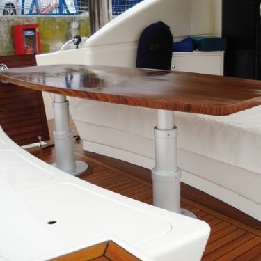 Pie de mesa ajustable - T 601 - Besenzoni SpA - hidráulico / de aluminio