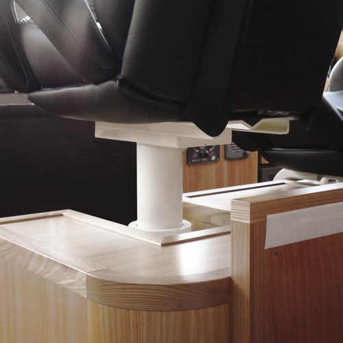Pie para asiento piloto para barco - S 184 - Besenzoni SpA - ajustable / eléctrico / de metal
