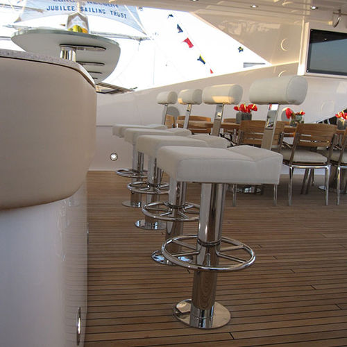 Taburete de bar para barco - P 230 - Besenzoni SpA - de acero inoxidable pulido
